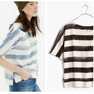 Madewell Cloud Boxy Stripped Shirt Tee